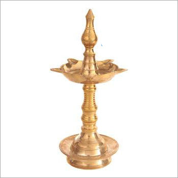 Antique Brass Diya With Stand