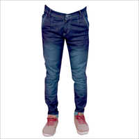 Mens Green Shaded Regular Fit Stretchable Jeans