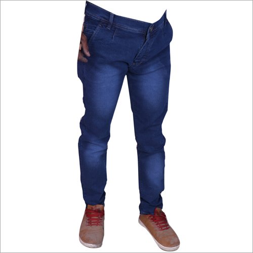 Mens Blue Shadded Mens Regular Fit Stretchable Jeans