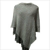 Black And Grey Designer Poncho Top