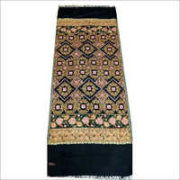 Heavy Embroidered Shawl - Fabric, 44-45 Inches Wide | Black And Golden Printed Texture, Perfect For Occasions