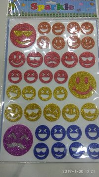 Craft Villa Sparkle Smiley Glitter Sticker