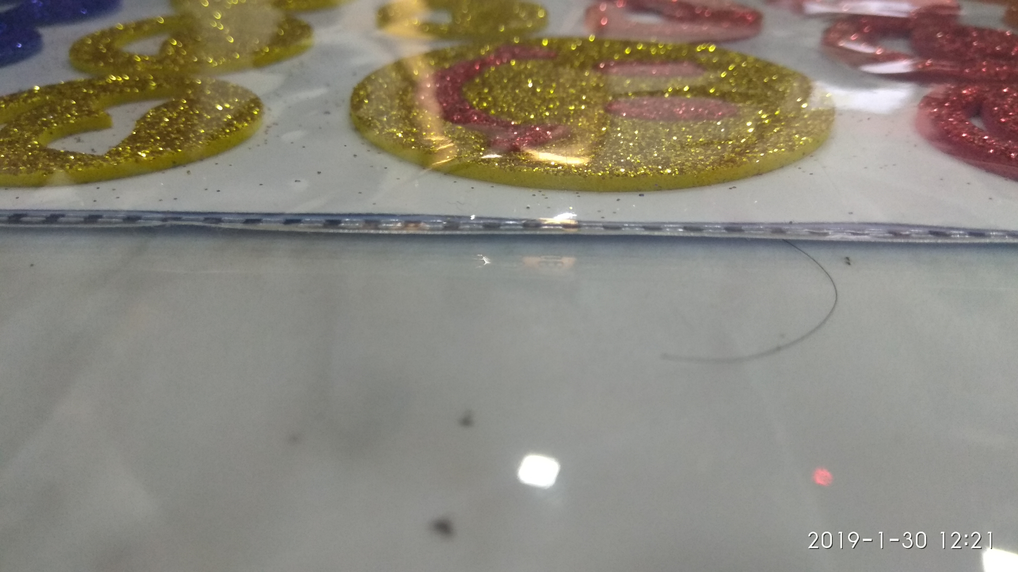 Craft Villa Sparkle Smiley Glitter Sticker