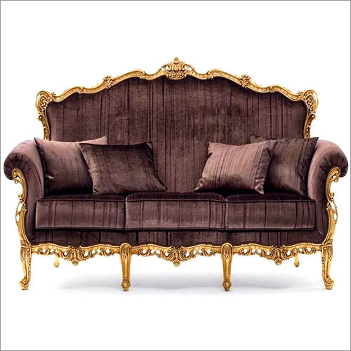 Luxury Sofa Set - Velvet & Wood, 78x36x36 Inches, Brown | Classy Appeal, Comfortable Seating, Elegant Design, Stylish Comfort, Durable Material