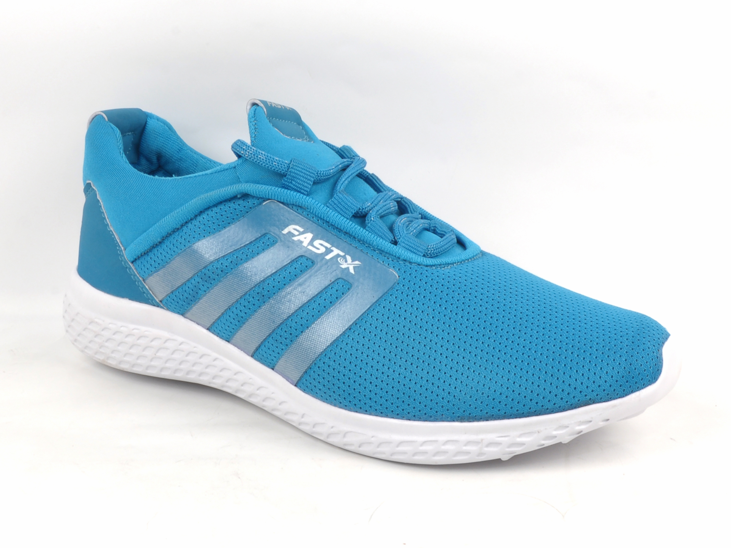 blue color sports shoes