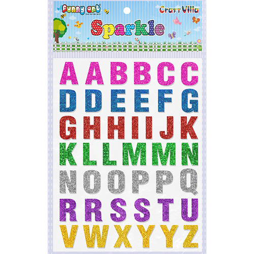 Craft Villa Sparkle Alphabet Glitter Sticker