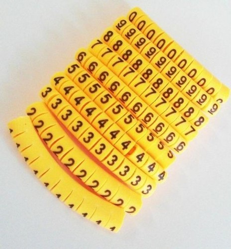 Yellow Control Panel Cable Markers