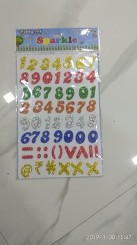 Craft Villa Sparkle Numeric Glitter Sticker