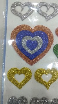 Craft Villa Sparkle Heart Glitter Sticker