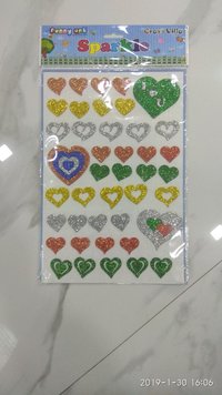 Craft Villa Sparkle Heart Glitter Sticker