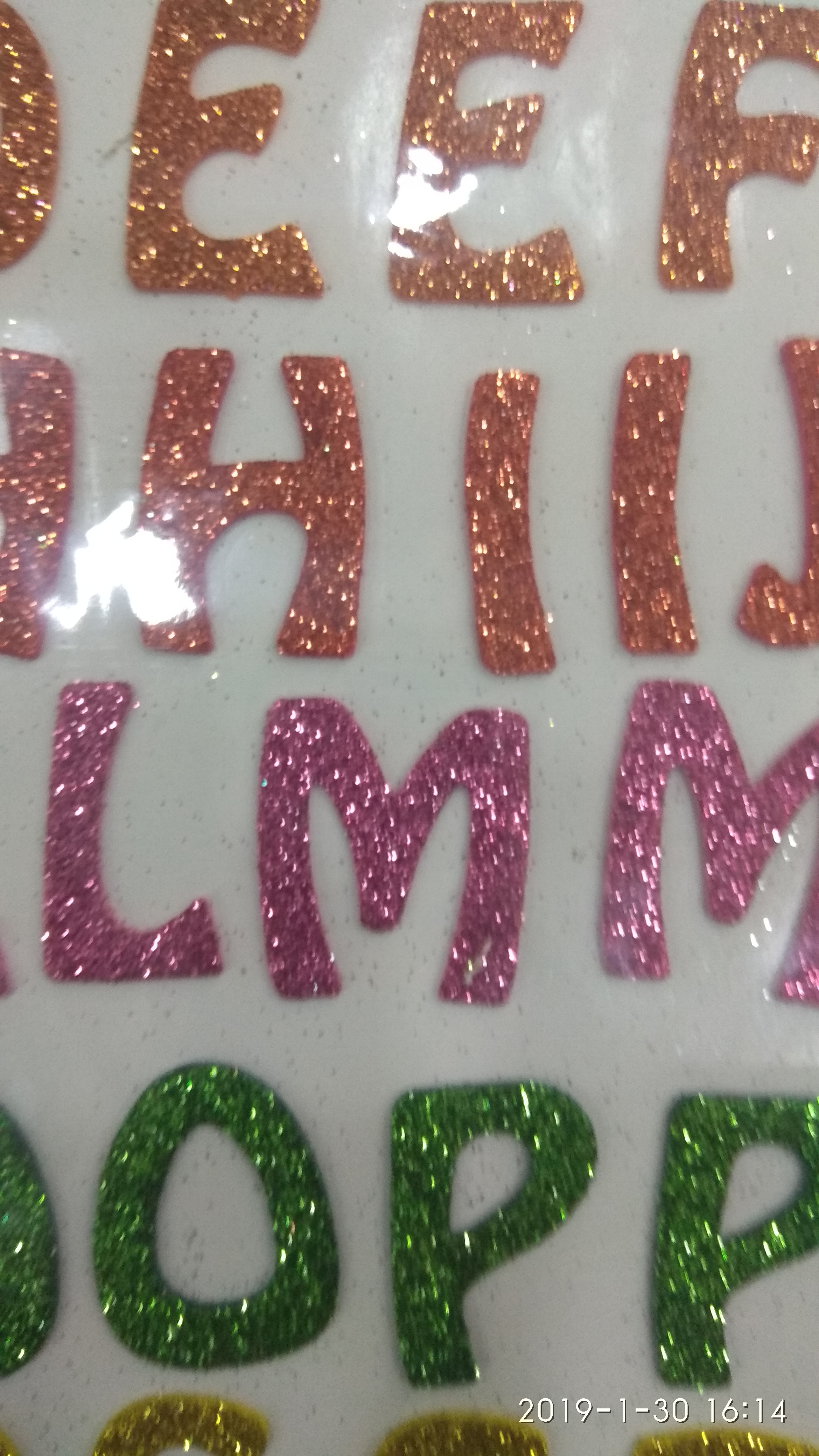 Craft Villa Sparkle Designer Alphabet Glitter Sticker