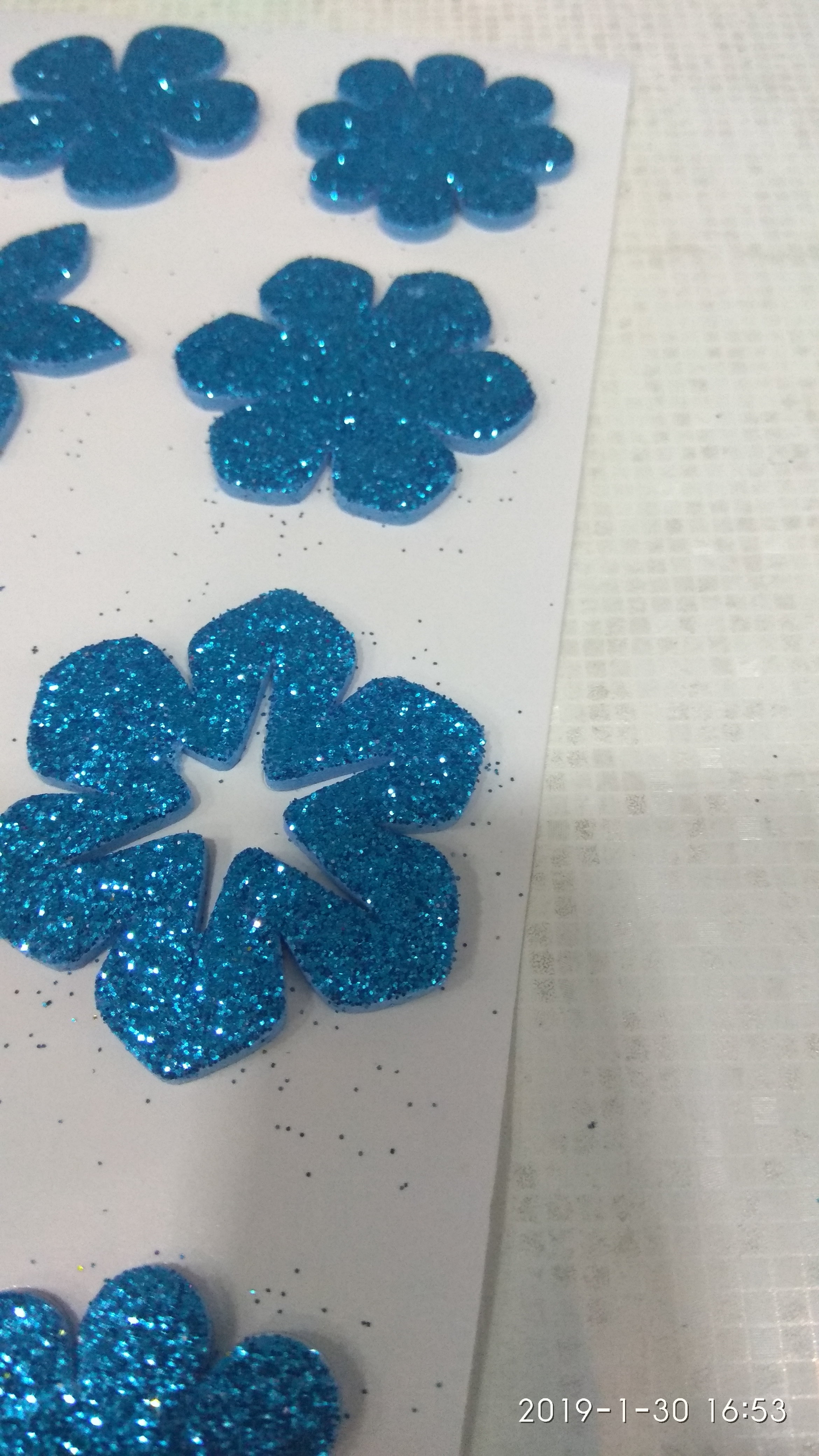Craft Villa Glister Flower Glitter Sticker