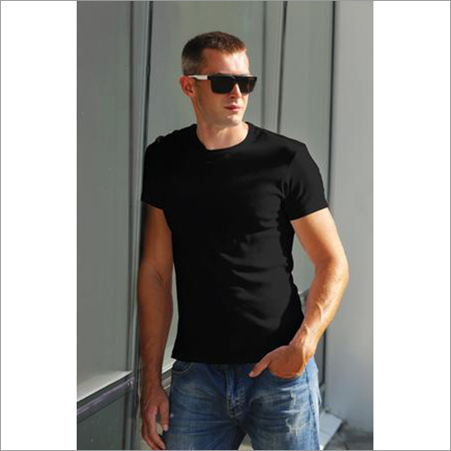 Classic Plain Men's T-shirt - Black