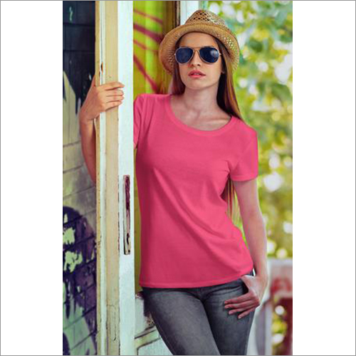 Classic Plain Women's T-shirt - Pink
