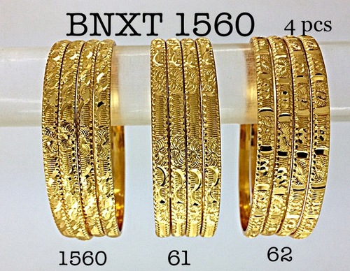 Diamond Cut Brass Bangles Gender: Women