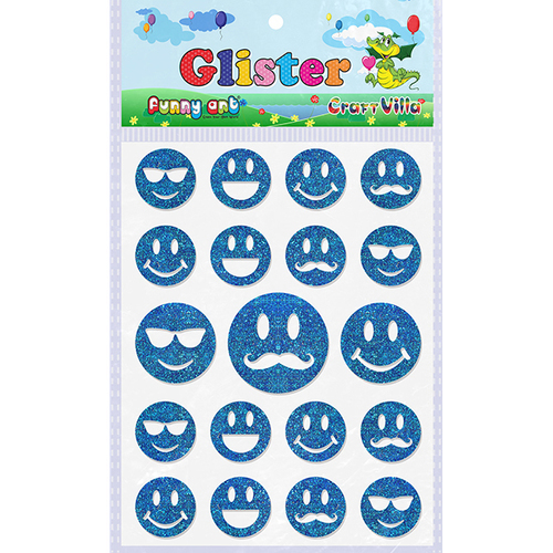 Craft Villa Glister Smiley Sticker