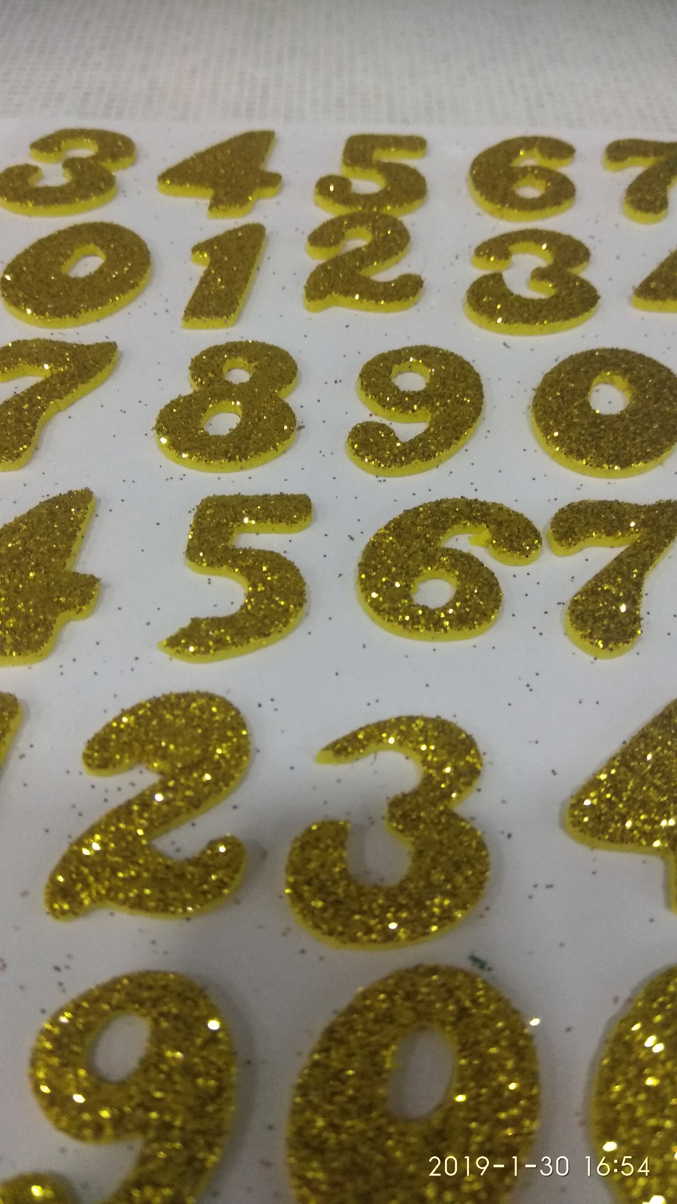 Craft Villa Glister Numeric Glitter Sticker