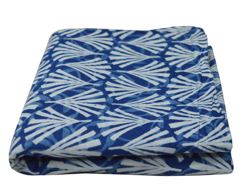 Indigo Print Blue Color Fabric Width: 44 Inch (In)
