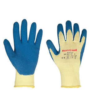 Yellow & Blue Honeywell Aracut Kevlar Latex Coating Gloves