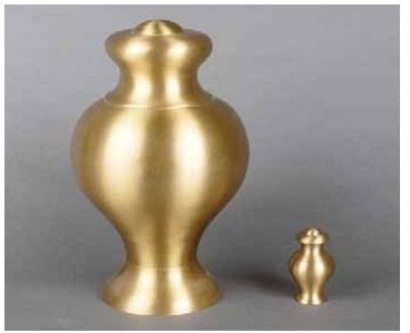 GARLAND BRASS URN