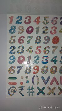 Craft Villa Glare Numeric Print Sticker