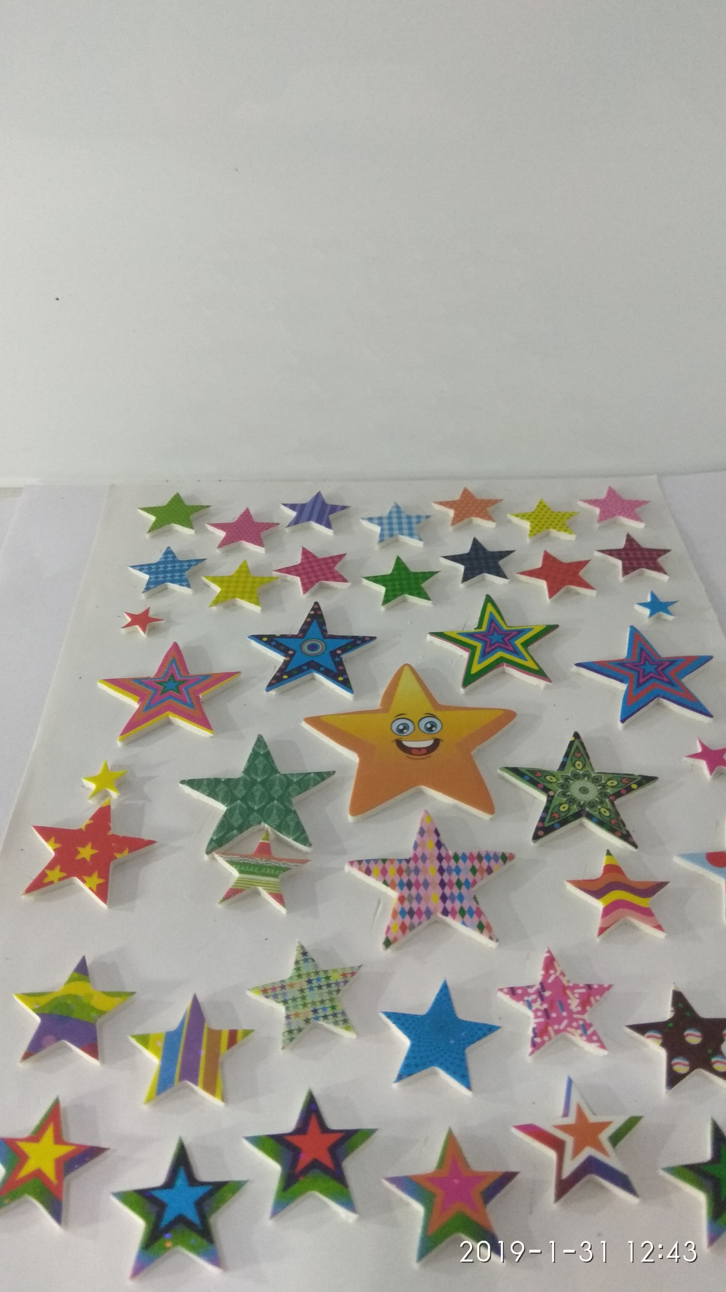 Craft Villa Glare Star Print Sticker