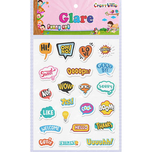 Craft Villa Glare Messages Print Sticker