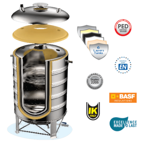 Tropinox 6 Layer Stainless Steel Water Tanks