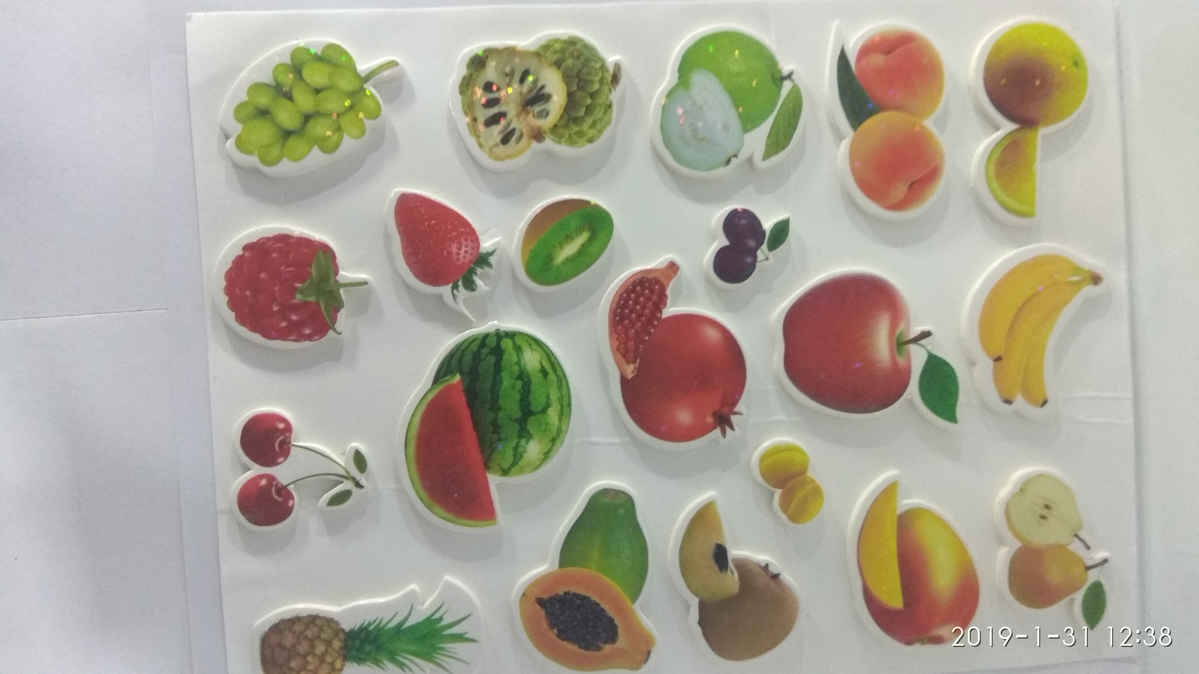 Craft Villa Glare Fruits Print Sticker