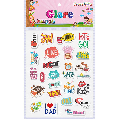 Craft Villa Glare Messages Print Sticker