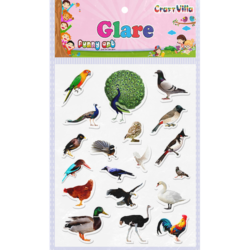 Craft Villa Glare Birds Print Sticker