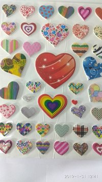 Craft Villa Glare Heart Print Sticker