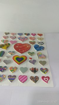 Craft Villa Glare Heart Print Sticker