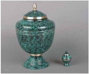 Patina Brass Metal Cremation Urn