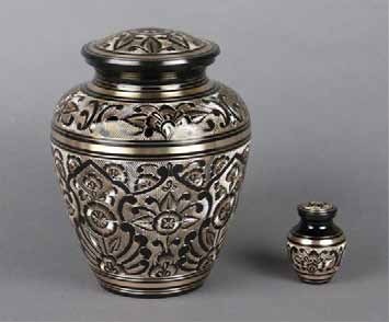 Patina Brass Metal Cremation Urn