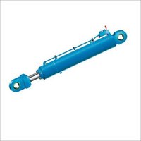 Hydraulic Cylinder - Steel, 100 Mm Bore Size, 200 Mm Stroke Length | Blue Finish, 200 Bar Operating Pressure, -20 To 80 Â°c Temperature Range, 10 Kg Weight