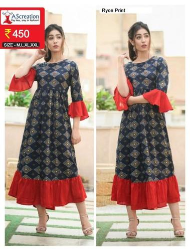 Multi Color Ladies Branded Kurtis