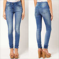 Ladies Skinny Jeans - Denim, Ankle Length, Blue | Mid Rise, Zipper Fly, Stylish Design With Pockets