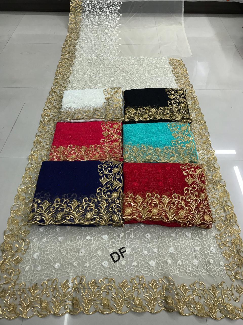Net Embroidery Saree