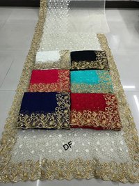 Net Embroidery Saree