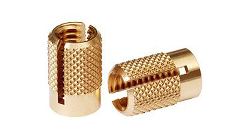 Brass Knurled Insert - Polished Brass, Golden Finish | Industrial Use Component