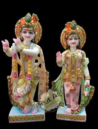 White Marble Radha Krishna Murti