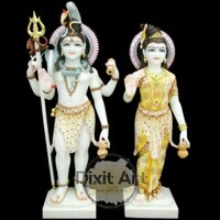 Marble Shiv Shakti Statue Height: 24- 60 Inch (in)