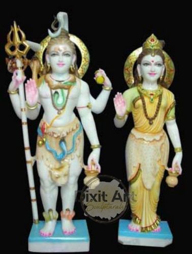 Marble Shiv Parvati Statue