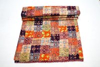 Patchwork vintage Kantha Quilt Embroidery Work