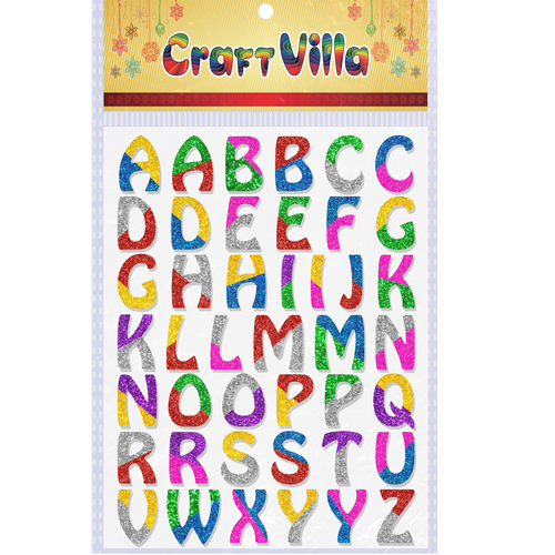 Craft Villa Glitter Alphabet Sticker