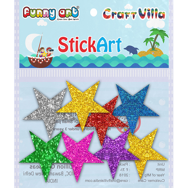 Craft Villa Stick Art Glitter Foam Sticker