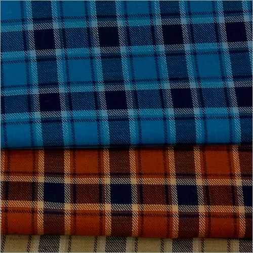 Checked Cotton Shirting Fabric
