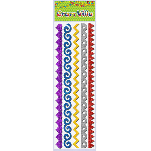 Craft Villa Glitter Border Sticker 01