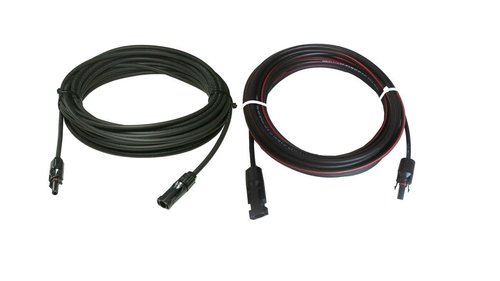 SuRCLe Solar - XLPE 6 sq mm Red and Black Wire with Male and Female MC4 Connectors, UV Protected, Fire Retardant, 37 Amps Current Capacity